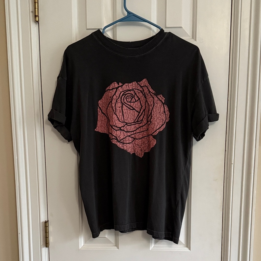 Free People Rose Boyfriend Tee - Vintage Black, XS
